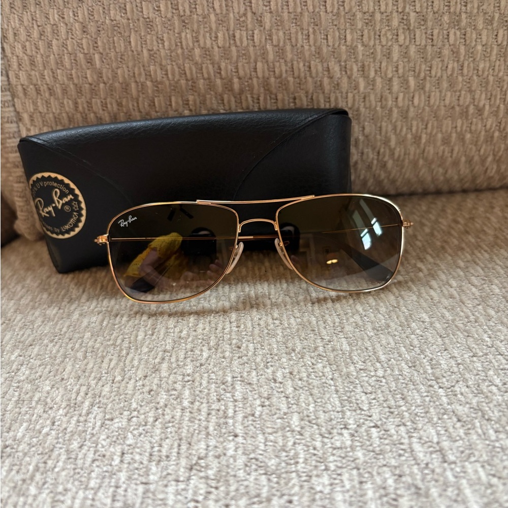 Ray-Ban Gold Frame Sunglasses
